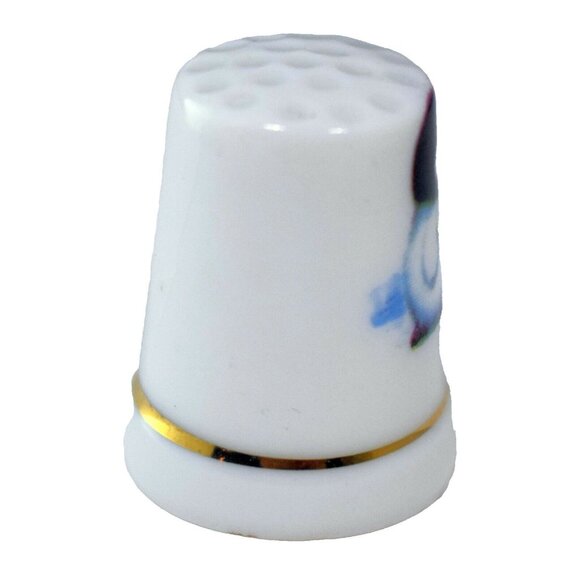 Morehead Inc Penguin Couple Souvenir Porcelain Thimble Collectible Home Decor - Picture 2 of 5